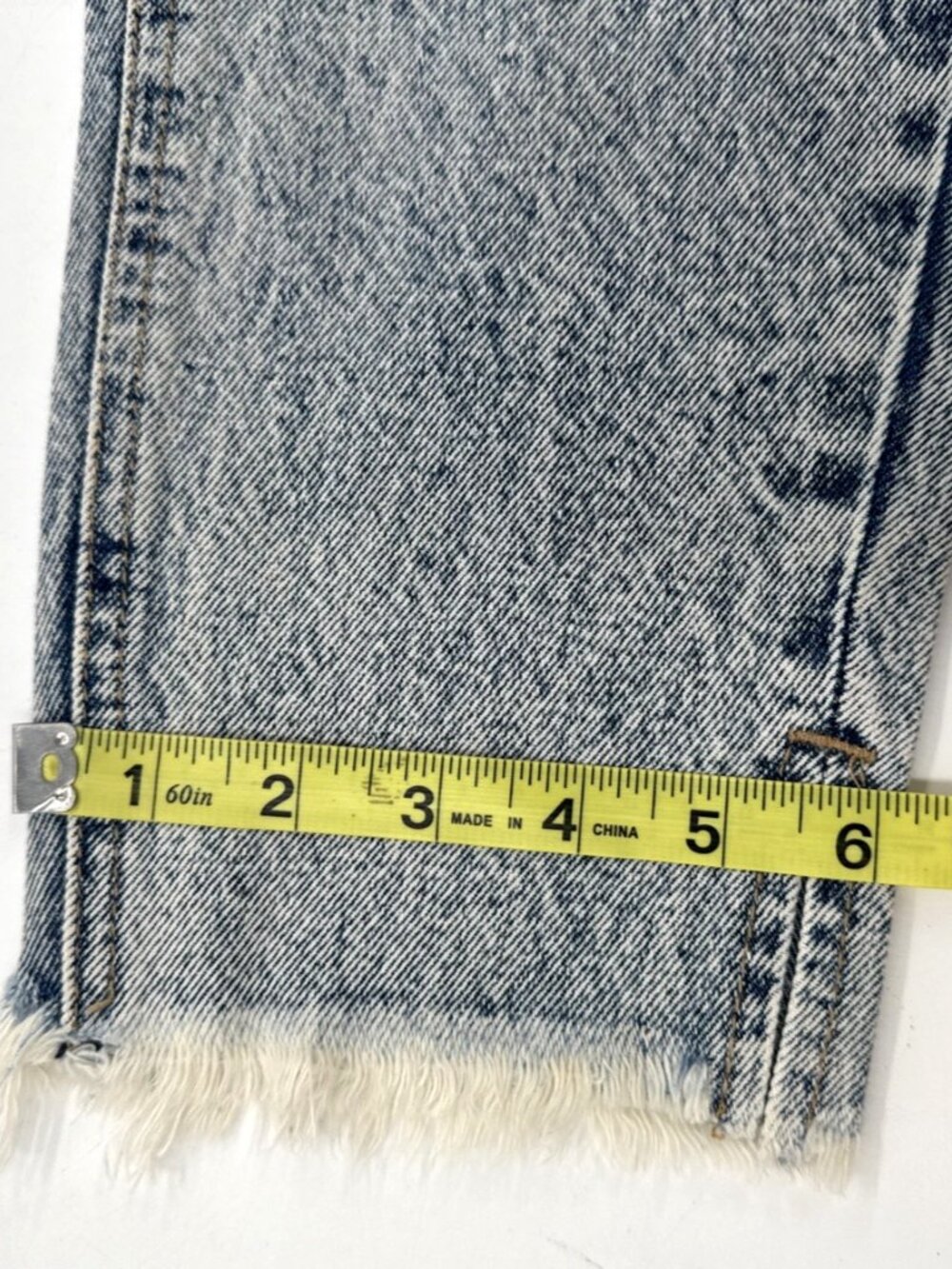 Kancan Womens Jeans 5 26 Acid Wash Denim Ripped Distressed Raw Hem Stretch NEW - Picture 9 of 12